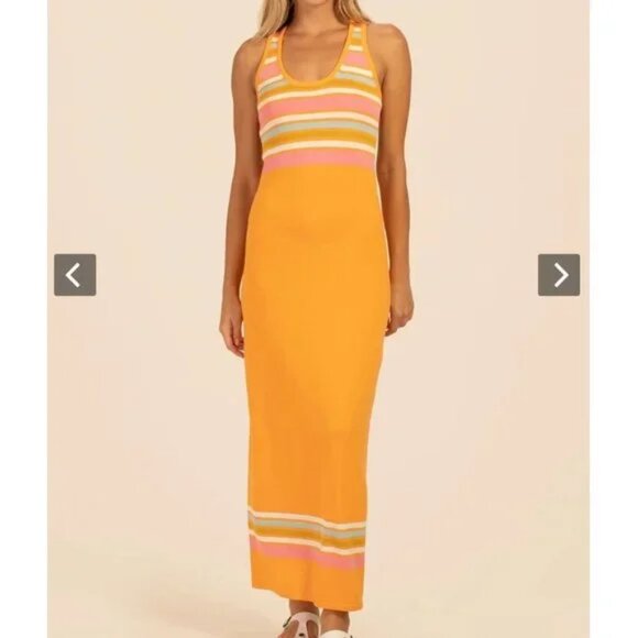 Trina Turk Orange Kavaja 2 Maxi Dress Size M - Picture 1 of 6